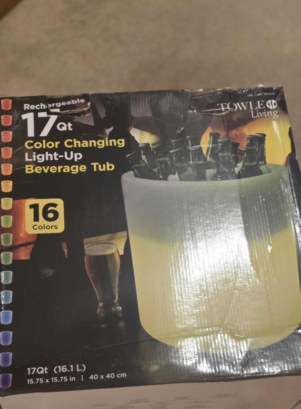 LED Color-Changing Beverage Tub - Multicolor - Picture 7 of 8